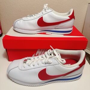 Nike Cortez Basic Leather OG White Varsity Red Size 9.5 New with Box